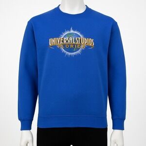 Universal Studios Florida Blue Crewneck Sweatshirt Men's XL Vintage Style Logo